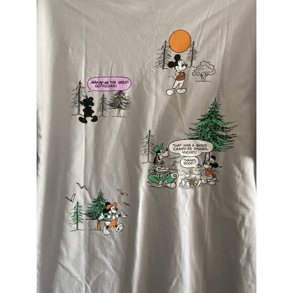 Disney Mickey Mouse Great Outdoors Tee Shirt Men’s Size Large Gray NEW - Picture 2 of 6